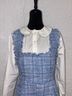 Maeve 100% Cotton 61% Polyester 16% Rayon Plaid Blue White Romper Size 12 - photo 9