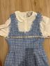 Maeve 100% Cotton 61% Polyester 16% Rayon Plaid Blue White Romper Size 12 - photo 11