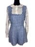 Maeve 100% Cotton 61% Polyester 16% Rayon Plaid Blue White Romper Size 12 - photo 1