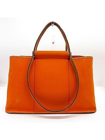 Hermès Hermes Cabas Elan PM Toile Officier Canvas Tote Bag Orange HERMES (view 1)