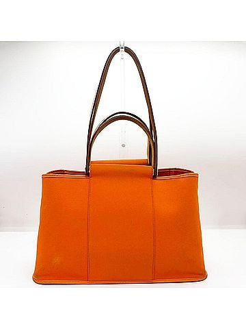 Hermès Hermes Cabas Elan PM Toile Officier Canvas Tote Bag Orange HERMES (view 2)