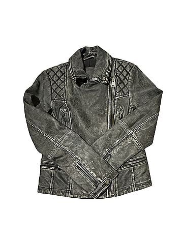 ALLSAINTS Vintage Cargo Biker Leather Jacket (view 1)