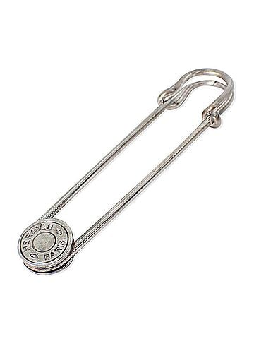 Hermès HERMES Hermes Sellier Silver Brooch (view 2)