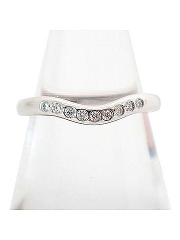 Tiffany & Co. TIFFANY &amp; Co. Pt950 PERETTI Curved Band Diamond Ring (view 2)