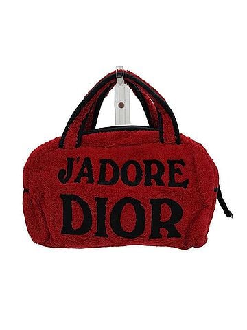 Christian Dior Christian Dior J'adore Mini Handbag Pouch Red x Black Terry Cloth Women's (view 1)