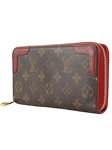 Louis Vuitton Louis Vuitton Zippy Wallet Retiro Long M61854 Monogram Canvas Cerise 2019 Brown MI1139 Women's (view 2)