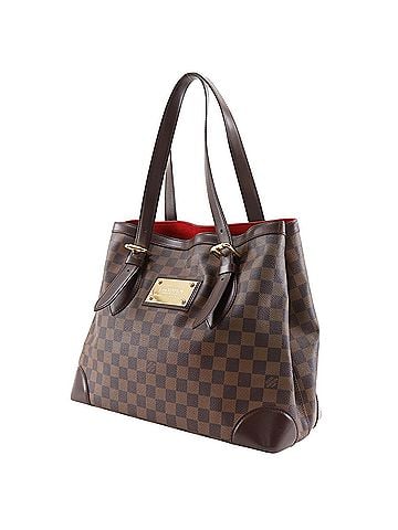Louis Vuitton Louis Vuitton Hampstead MM Tote Bag N51204 Damier Canvas 2007 Brown CA1057 A4 Women's (view 2)