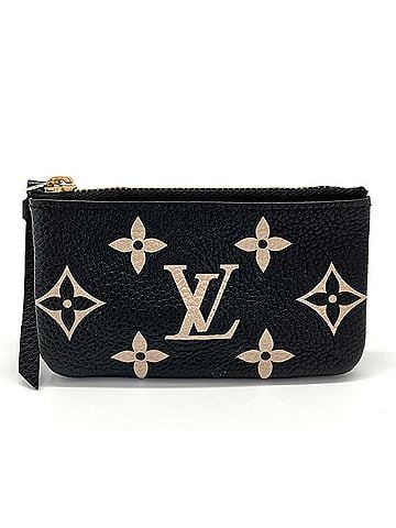 Louis Vuitton Louis Vuitton Pochette Clé Monogram Empreinte Leather Noir (Black) x Beige LOUIS VUITTON M80885 (view 1)