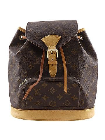 Louis Vuitton Louis Vuitton Montsouris MM Backpack/Daypack Bag M51136 Monogram Canvas 1999 Brown SP0969 2-way A5 Belt Buckle Women's (view 1)