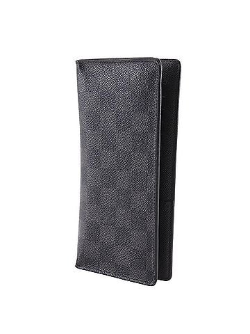 Louis Vuitton Louis Vuitton Portefeuille Brazza Long Wallet N62665 Damier Graphite Canvas 2016 Black TA2156 Men's (view 2)