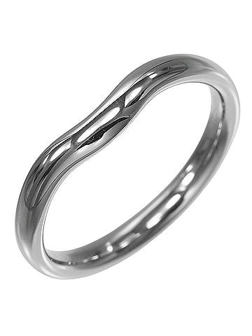 Tiffany & Co. Tiffany &amp; Co. Curved Band Ring, 3mm band, Pt950 Platinum, Approx. 5.95g. (view 1)