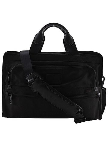 Tumi TUMI ALPHA Slim Deluxe Portfolio Business Bag, 2-Way Shoulder 26101DH, Nylon Canvas, Black, 2-Way, A4, Double, Portfolio, Men's (view 1)