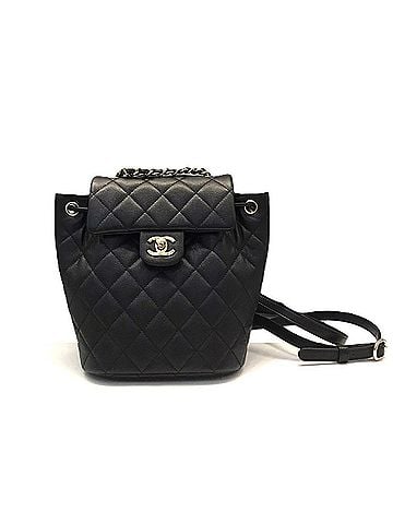 Chanel Chanel Matelassé Backpack, Coco Mark, Caviar Leather, AS4058, Black, Women's Bag (view 1)