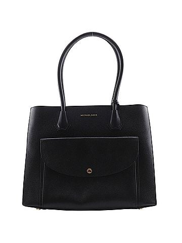 Michael Kors Michael Kors Mercer Extra Large Pocket Tote, Leather, Black, A4 Size, Women's (view 1)