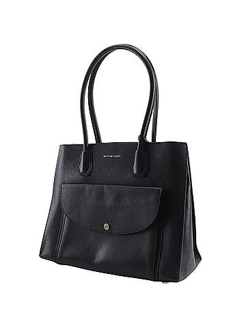Michael Kors Michael Kors Mercer Extra Large Pocket Tote, Leather, Black, A4 Size, Women's (view 2)