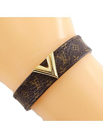 Louis Vuitton Louis Vuitton Brasserie Essential V Bracelet M6042 Monogram Mini Canvas Brown Approx. 7.5g Women's (view 1)