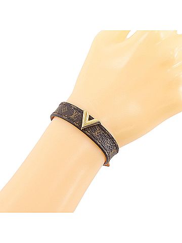 Louis Vuitton Louis Vuitton Brasserie Essential V Bracelet M6042 Monogram Mini Canvas Brown Approx. 7.5g Women's (view 2)