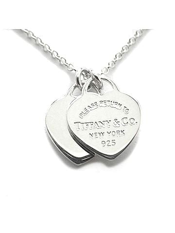 Tiffany & Co. TIFFANY &amp; Co. 925 Double Heart Pendant Necklace (view 1)