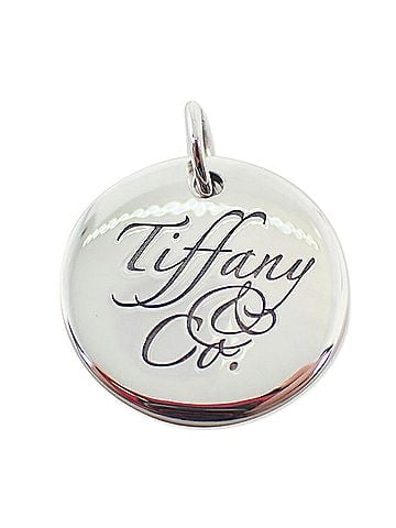 Tiffany & Co. TIFFANY &amp; Co. AG925 Round Tag Charm Pendant Top (view 1)