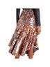 Dhruv Kapoor 100% Polyester Print Brown Blue Formal Skirt Size 0 - photo 2