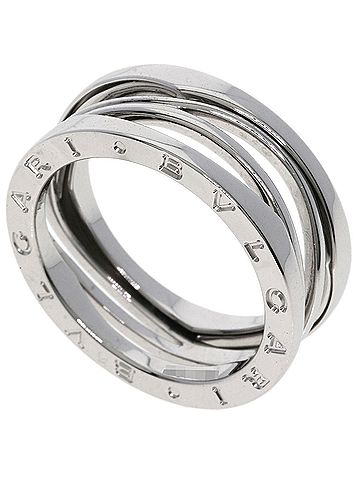 Bvlgari Bulgari B-zero1 Legend 3-band #60 Ring, 18K White Gold, Women's BVLGARI (view 1)