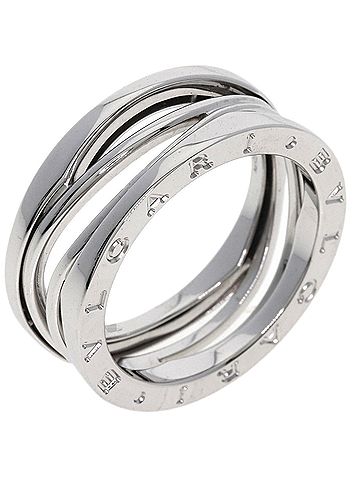 Bvlgari Bulgari B-zero1 Legend 3-band #60 Ring, 18K White Gold, Women's BVLGARI (view 2)