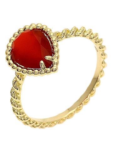Boucheron Boucheron Serpent Bohème Small Carnelian Ring #54, 18K Yellow Gold, Women's. (view 2)