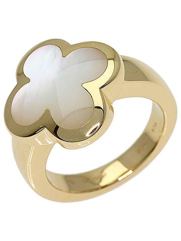 Van Cleef & Arpels Van Cleef &amp; Arpels Pure Alhambra Shell Ring #50, 18K Yellow Gold, Women's. (view 2)
