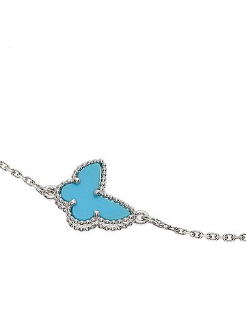 Van Cleef & Arpels Van Cleef &amp; Arpels Sweet Alhambra Papillon Turquoise Bracelet 18K White Gold Women's (view 2)