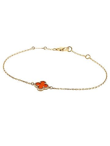 Van Cleef & Arpels Van Cleef &amp; Arpels Sweet Alhambra Carnelian Bracelet, 18K Pink Gold, Women's (view 1)