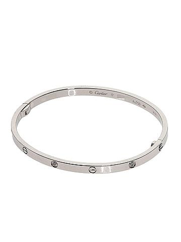 Cartier Cartier Love Bracelet 6P Diamond with Screwdriver #17 18K White Gold Women's CARTIER (view 2)