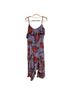 Parker 100% Polyester Floral Blue Pink Casual Dress Size L - photo 2
