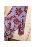 Parker 100% Polyester Floral Blue Pink Casual Dress Size L - photo 5
