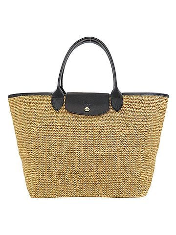 Longchamp Longchamp Le Pliage Basket Bag Tote Leather/Straw-like Material Women's (view 1)
