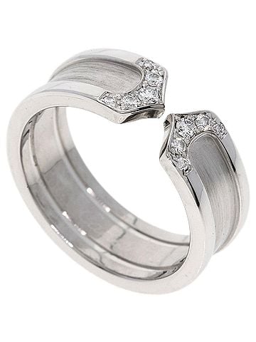 Cartier Cartier C2 Ring SM Diamond #51 Ring, 18K White Gold, Women's, CARTIER (view 1)