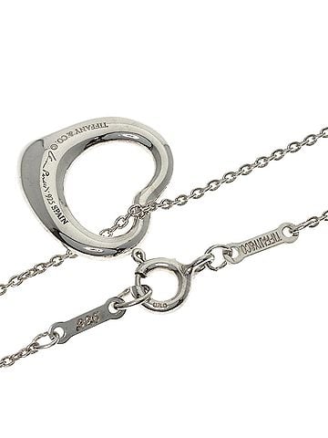 Tiffany & Co. Tiffany &amp; Co. Open Heart Necklace, Silver, Women's. (view 2)