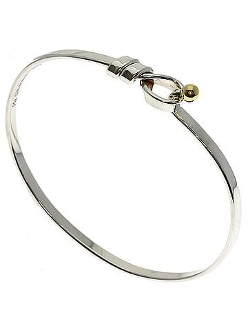 Tiffany & Co. Tiffany &amp; Co. Hook Eye Bracelet, Silver/18K Yellow Gold, Women's. (view 2)
