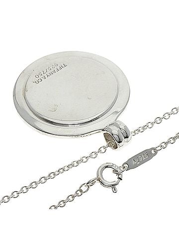 Tiffany & Co. Tiffany &amp; Co. St. Christopher Coin Necklace, Silver/18K Yellow Gold, Women's. (view 2)