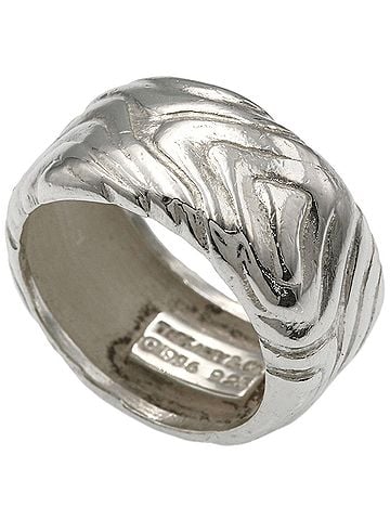 Tiffany & Co. Tiffany &amp; Co. Vintage Wood Motif Ring, Silver, Women's. (view 1)