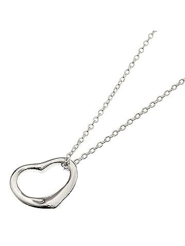 Tiffany & Co. Tiffany &amp; Co. Open Heart Necklace, Silver, Women's. (view 1)