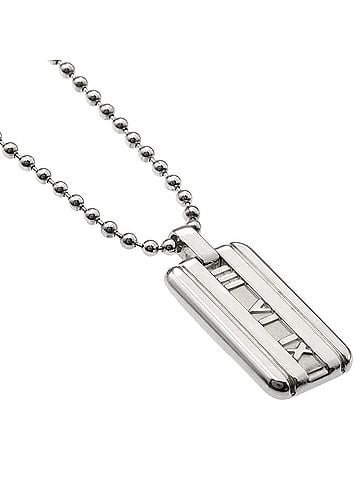 Tiffany & Co. Tiffany &amp; Co. Atlas Tag Necklace, Silver, Women's. (view 1)