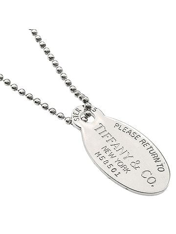 Tiffany & Co. Tiffany &amp; Co. Return to Oval Tag Necklace, Silver, Women's. (view 1)