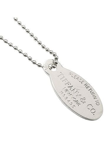 Tiffany & Co. Tiffany &amp; Co. Return to Oval Tag Necklace, Silver, Women's. (view 1)