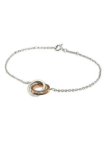 Tiffany & Co. Tiffany &amp; Co. Interlocking Bracelet, Silver/Rubedo Metal, Women's. (view 1)