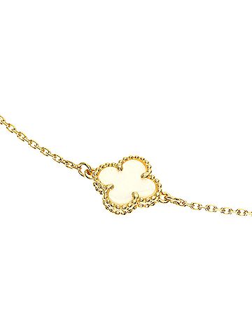 Van Cleef & Arpels Van Cleef &amp; Arpels Sweet Alhambra Shell Bracelet 18K Yellow Gold Women's (view 2)
