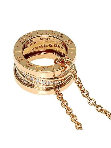 Bvlgari Bulgari B-zero1 Legend Diamond Necklace, 18K Pink Gold, Women's BVLGARI (view 2)