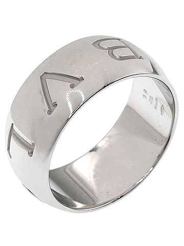 Bvlgari BVLGARI Monologo Ring, 18K White Gold, Women's (view 2)