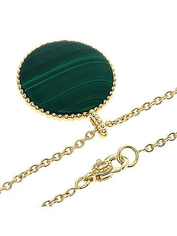 Christian Dior Christian Dior Dior Rose des Vents Medium Diamond Malachite Long Necklace 18K Yellow Gold Women's (view 2)