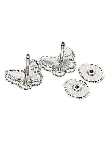 Van Cleef & Arpels Van Cleef &amp; Arpels Sweet Papillon Turquoise Earrings, 18K White Gold, Women's (view 2)