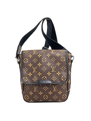 Louis Vuitton Louis Vuitton M56717 Bass PM Monogram Macassar Shoulder Bag Canvas Men's LOUIS VUITTON (view 1)